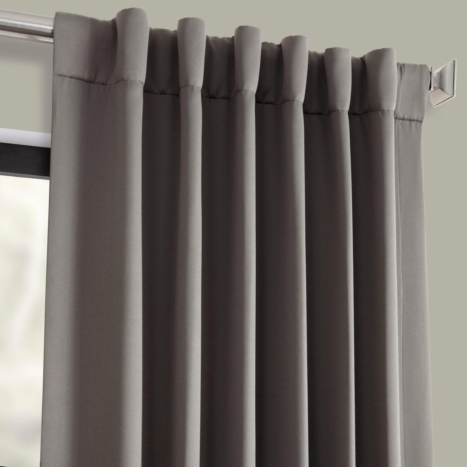 Blackout Curtains Neutral Grey - Light Blocking Thermal Insulated Drapes for Bedroom, Living Room & Home Theater