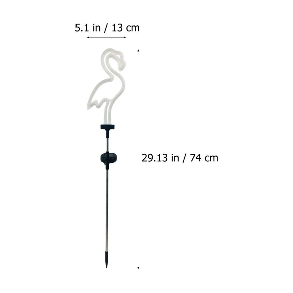Uonlytech Flamingo Neon Sign Solar Garden Light - Waterproof Outdoor Lawn Decor with Flamingo Pattern, Perfect for Yard, Patio, and Garden Lighting at Night