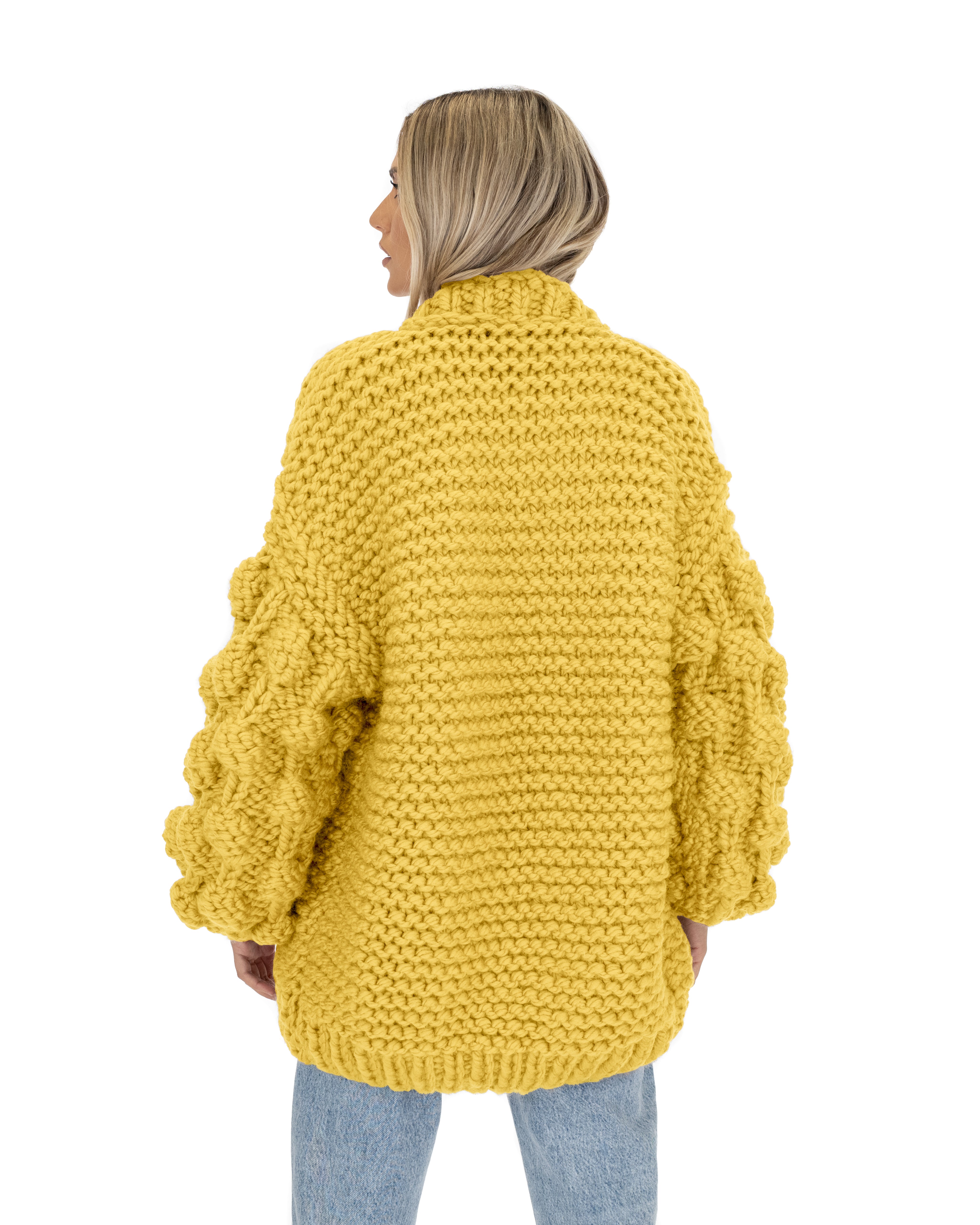 Stylish Bubble Sleeve Cardigan for Women - Soft Knit Open Front Sweater | Perfect for Office, Date Night & Casual Outfits