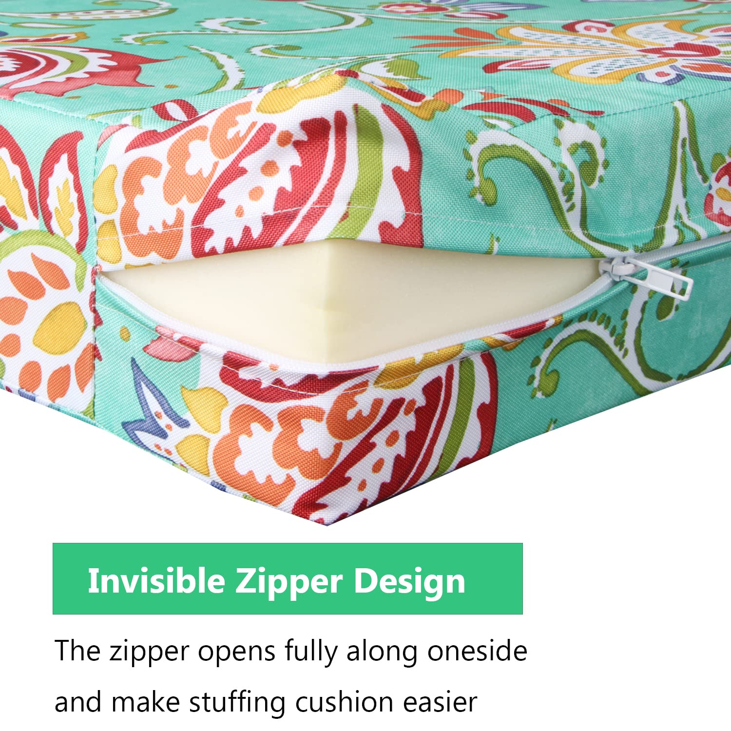 **EHouseHome Washable UV Resistant Patio Chair Cushion Covers – Waterproof Outdoor Furniture Slipcovers (22