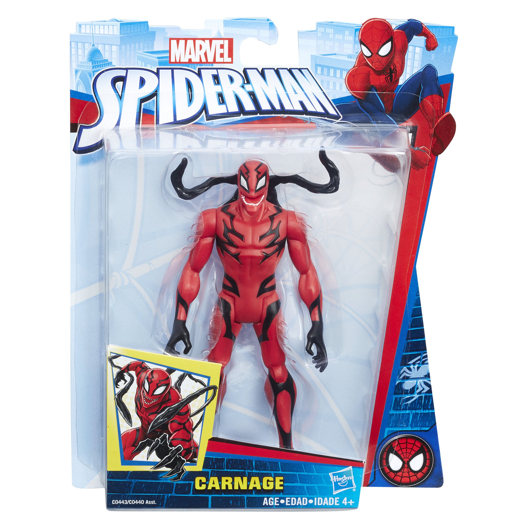 Marvel Spider-Man 6 Inch Carnage Action Figure - Collectible Toy for Superhero Fans & Marvel Comics Display
