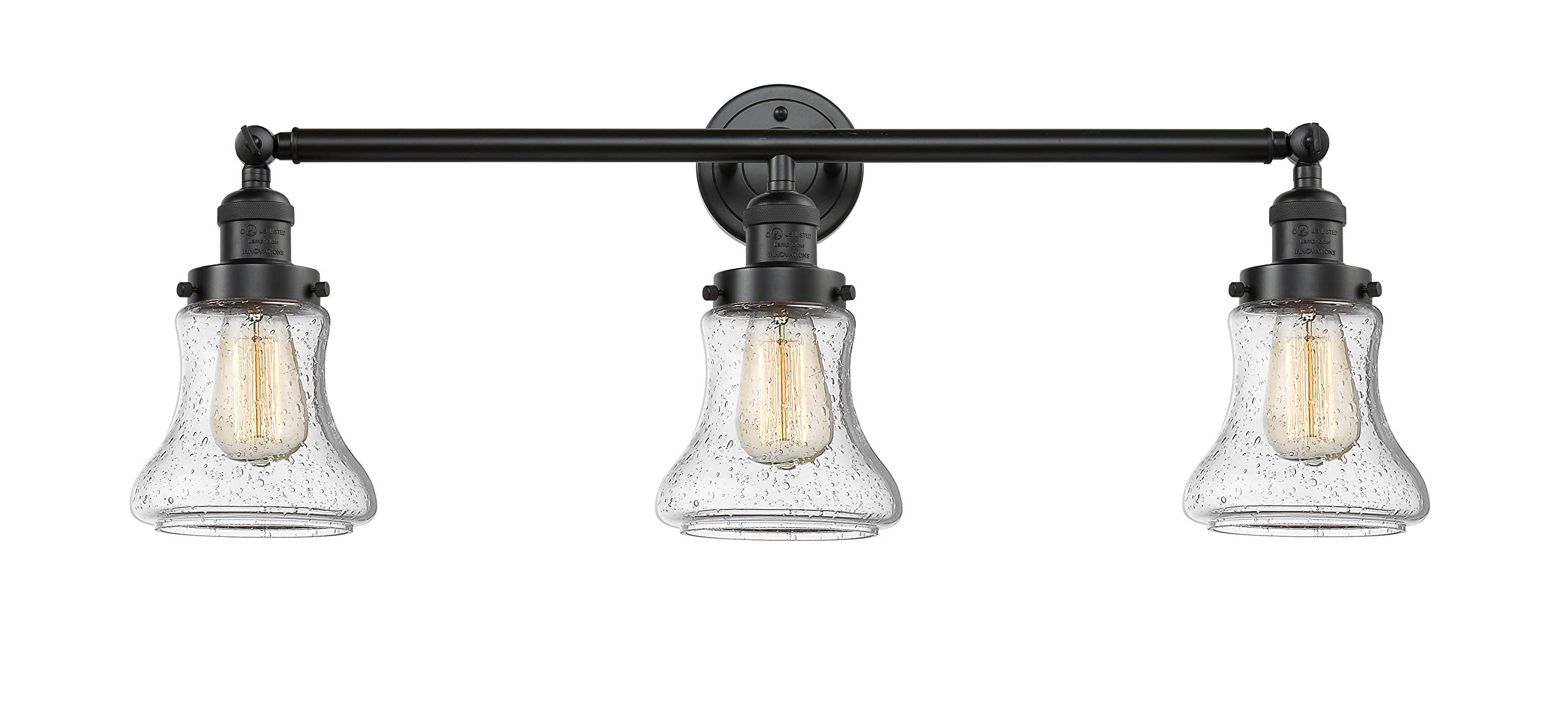 Innovations 205-OB-S-G194 3-Light Adjustable Bathroom Vanity Light Fixture in Oil Rubbed Bronze - Perfect for Modern Bathrooms, Powder Rooms & Spa-Style Decor