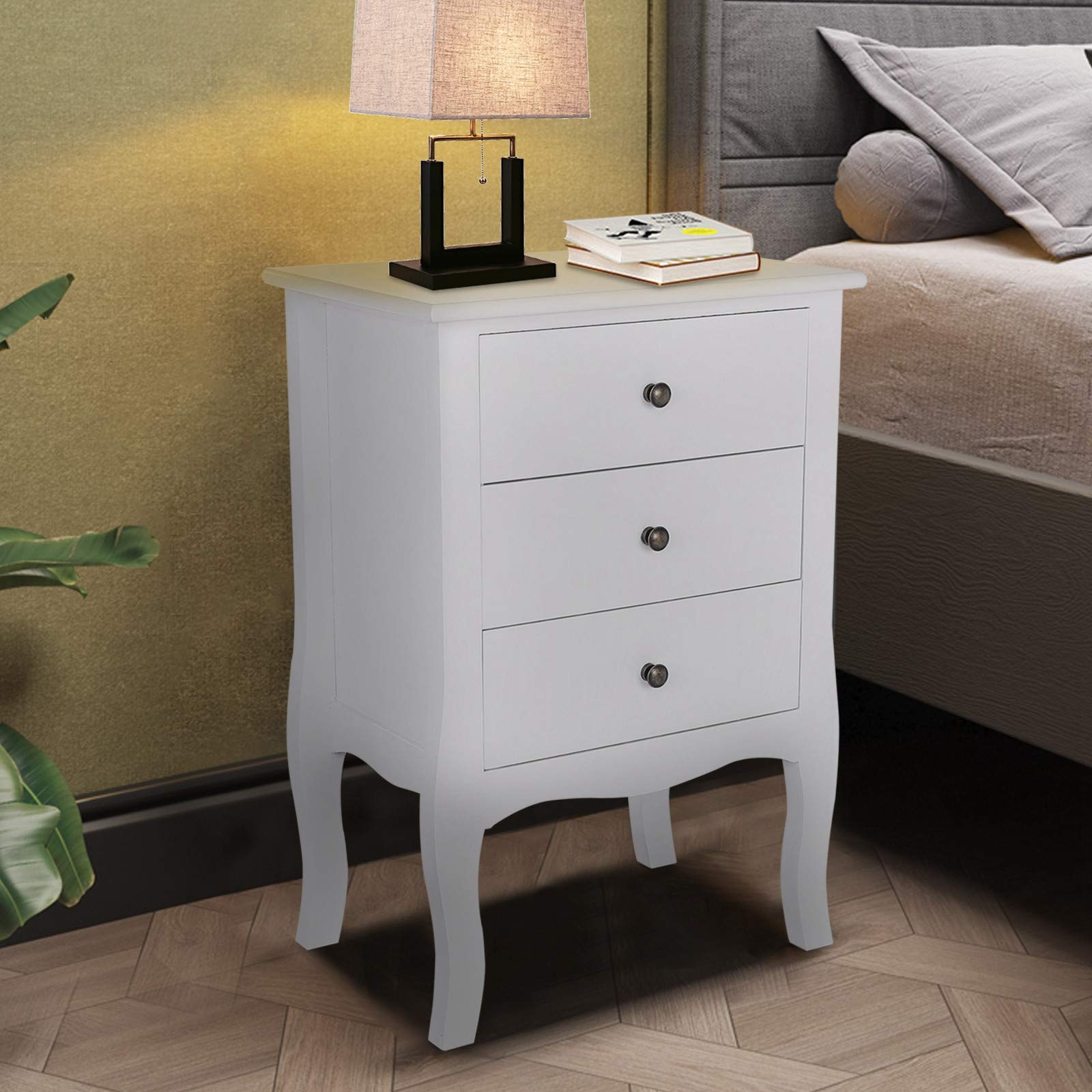 Wooden Nightstand with 2/3 Drawers - Bedside Storage Cabinet, End Table for Bedroom Organization | Perfect for Small Spaces, Apartment Living & Guest Rooms
