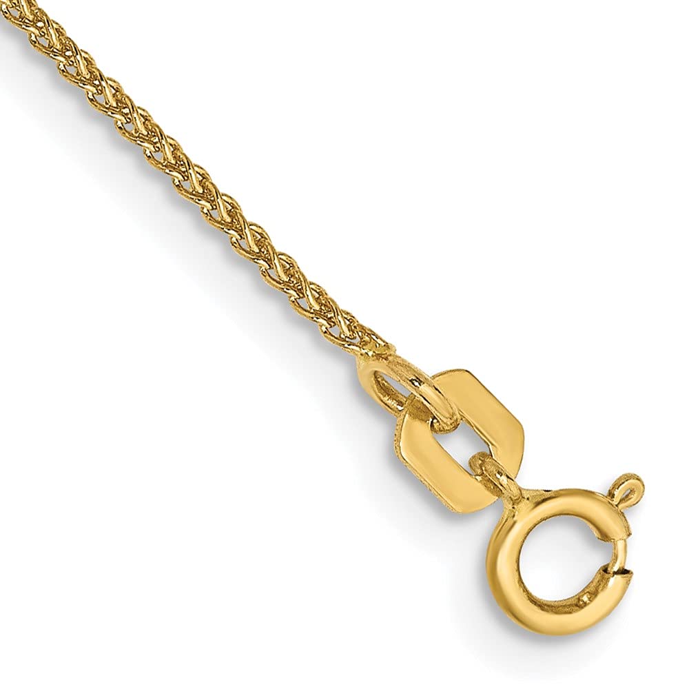 14K Yellow Gold 1mm Solid Spiga Chain Bracelet for Women - Dainty & Elegant Fine Jewelry Gift for Her - Perfect for Anniversaries, Birthdays & Special Occasions