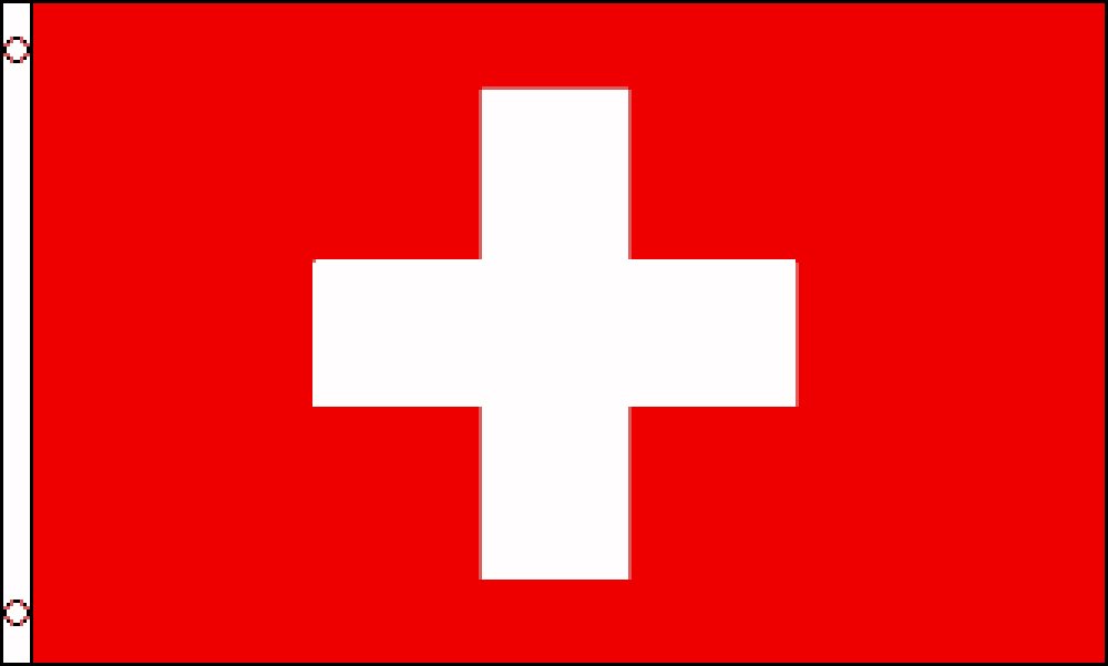 Switzerland National Flag - Set of 50 Polyester 3x5 Feet Flags - Perfect for International Events, Sports Games & Patriotic Decorations