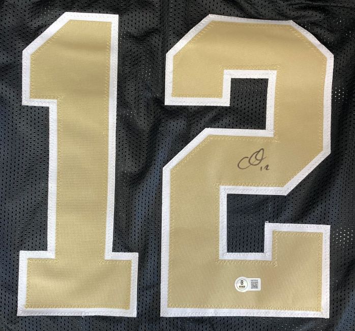 Authentic Chris Olave New Orleans Saints Signed Black Football Jersey - Perfect for Collectors, Fans & Game Day Memorabilia