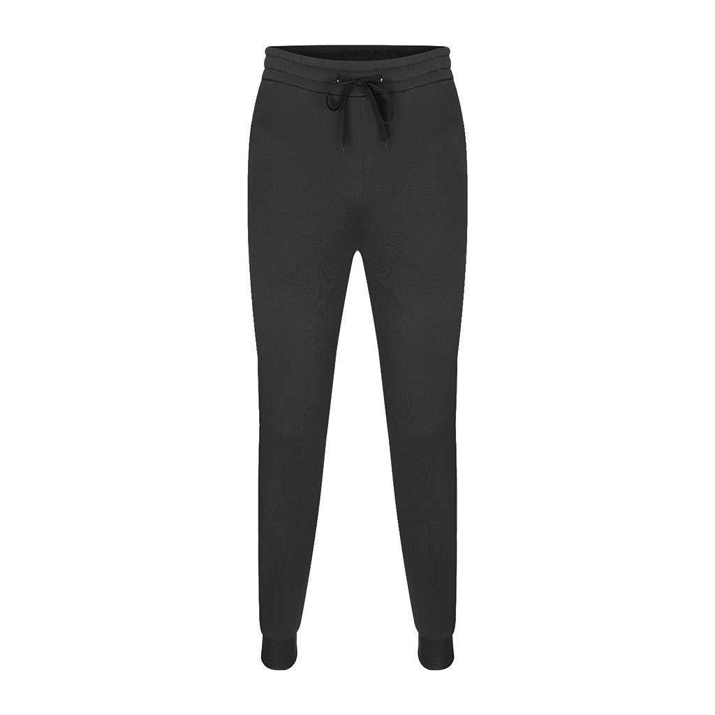 Men's Printed Casual Overalls - Sporty Work Pants with Pockets & Splicing Design (Black, Large) | Perfect for Outdoor Activities, Workwear & Street Style Fashion