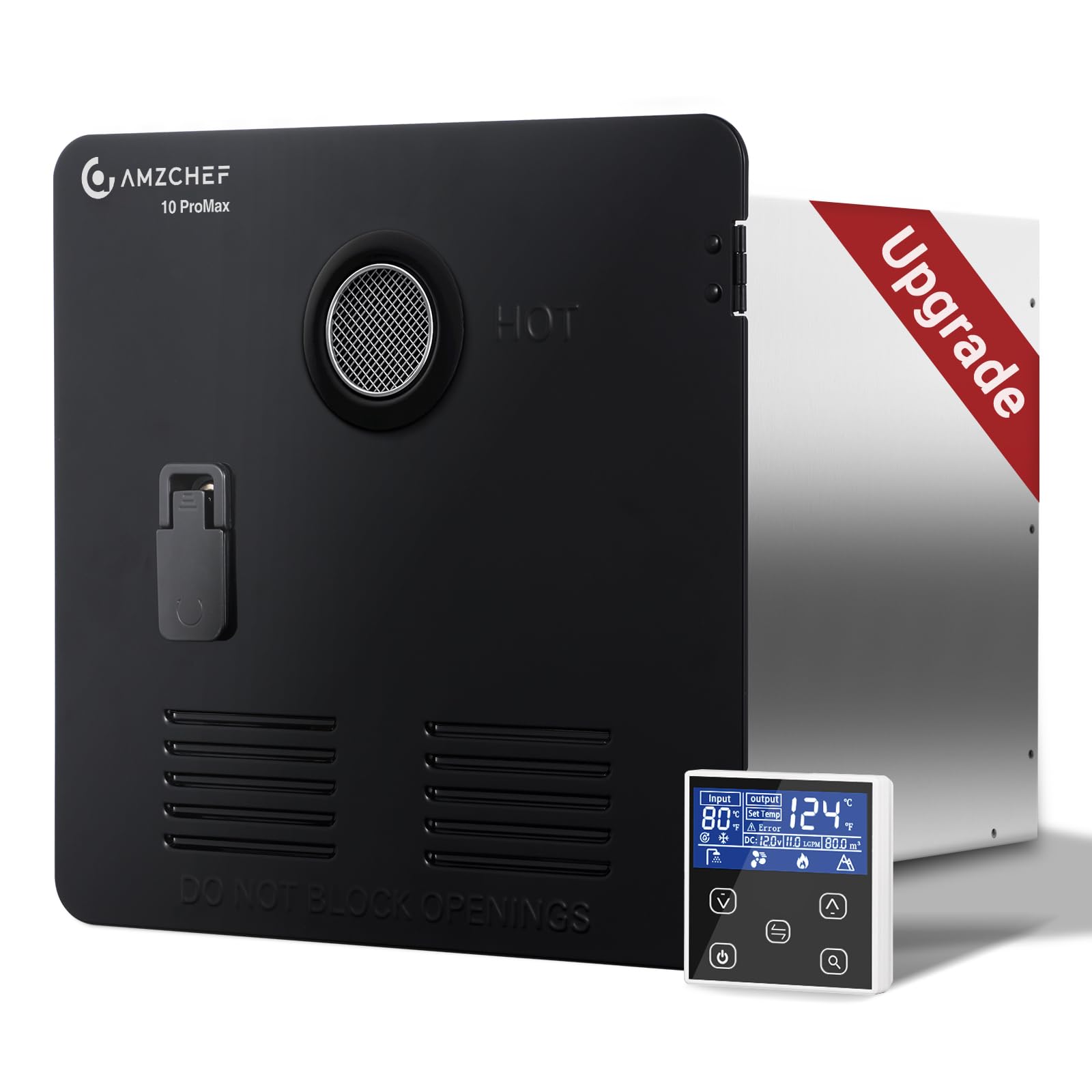 AMZCHEF 65,000BTU RV Tankless Water Heater - CSA Certified 3.9 GPM On-Demand Hot Water System with 15x15