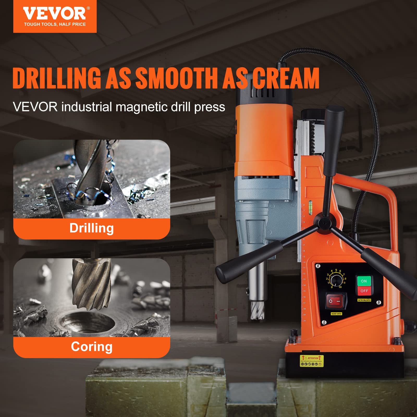 VEVOR 1550W Magnetic Drill Press, 2