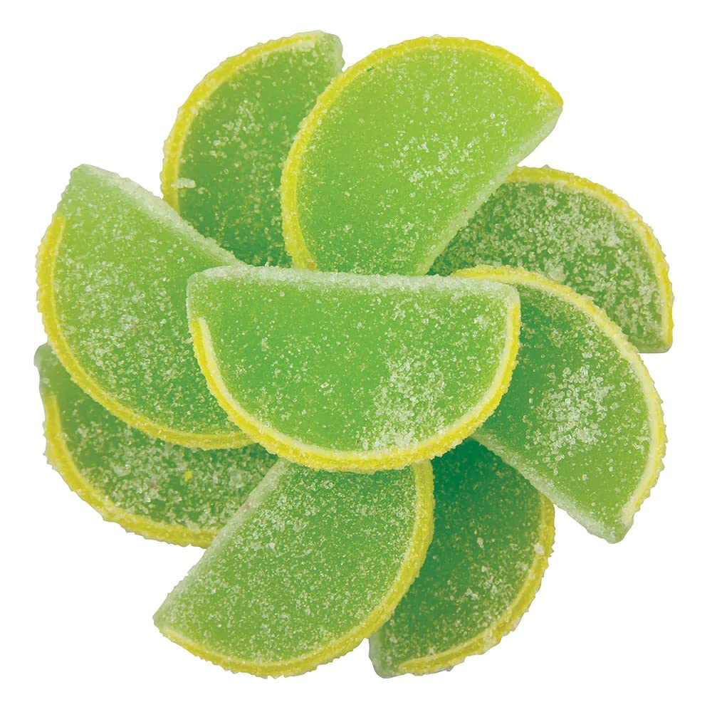 NY Spice Shop Key Lime Fruit Slices Jelly Candy - 3lb Bulk Gummy Candy Slices - Old Fashioned Sweet Treat for Candy Lovers - Perfect for Baking, Gift Baskets & Party Favors