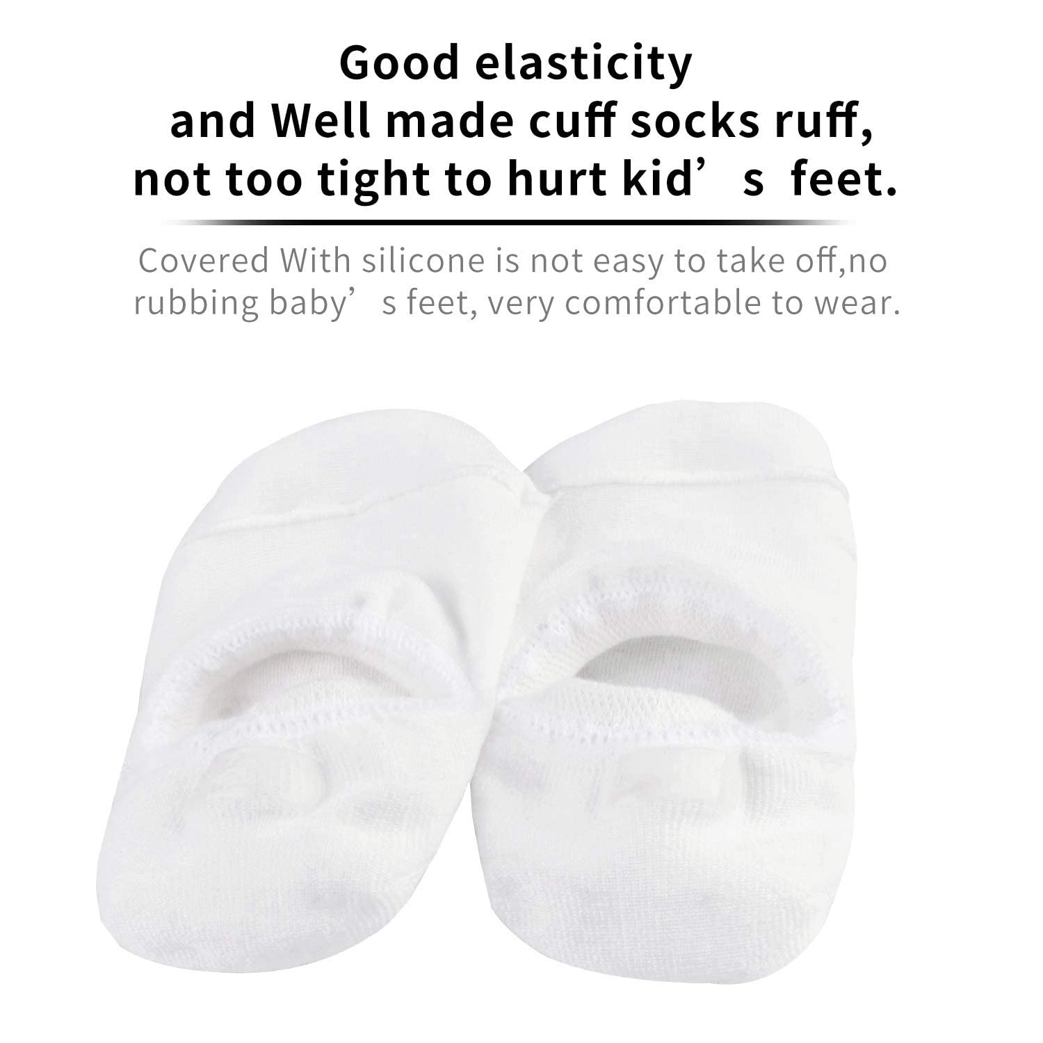 Auranso 10-Pack No Show Socks for Girls, Toddlers & Boys - Anti-Slip Low Cut Invisible Socks for School, Sports & Everyday Wear