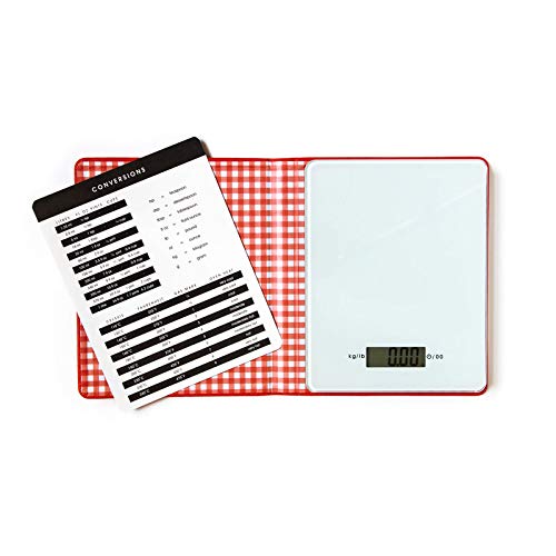 Suck UK Digital Food Scale Cookbook with Built-In Kitchen Scale | Recipe Book with Hidden Weight Scale | Baking & Cooking Accessories for Foodies | Perfect Baking Gift for Home Chefs | Ideal for Measuring Ingredients, Portion Control & Healthy Eating
