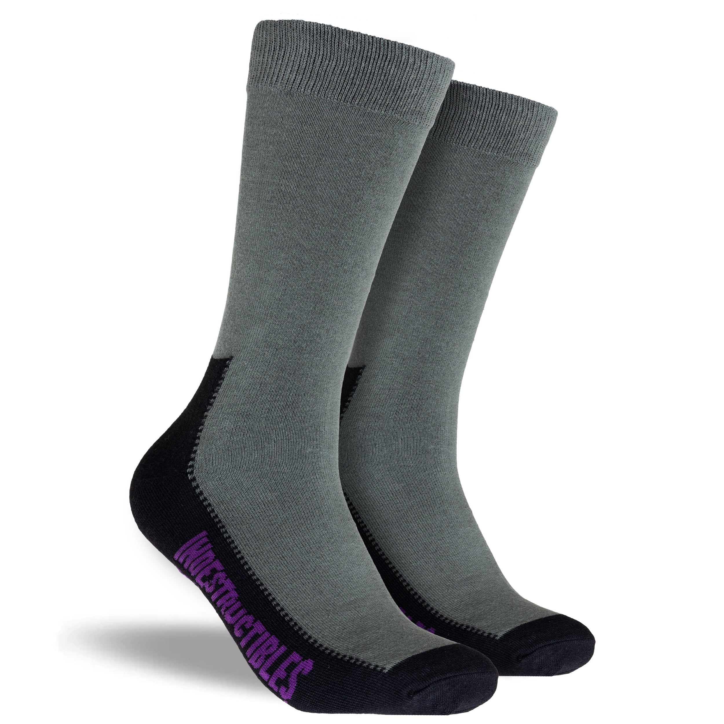 Durable Men's Cotton Crew Socks 2-Pack - Comfortable & Breathable Everyday Socks for Work, Gym & Casual Wear - Tan