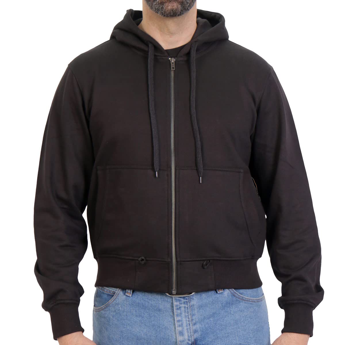 Hot Leathers VSM1202 Men's Black 2-in-1 Concealed Carry Hooded Leather Vest - Medium Size | Perfect for Motorcycle Riding, Outdoor Activities & Everyday Wear