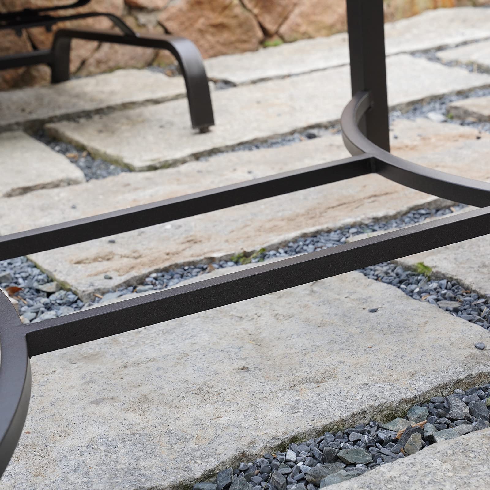 Premium Outdoor Glass Coffee Table - Tempered Glass Top, Durable Patio Garden Furniture for Conversation & Relaxation - Perfect for Backyard, Poolside & Terrace Use