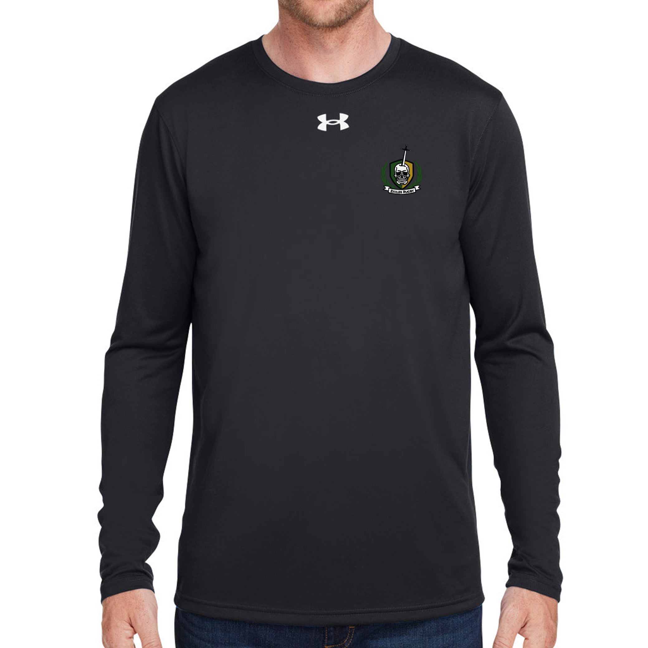 Exiles RFC Long Sleeve Tech T-Shirt for Men - Moisture Wicking, Breathable Performance Shirt for Rugby, Training & Outdoor Activities