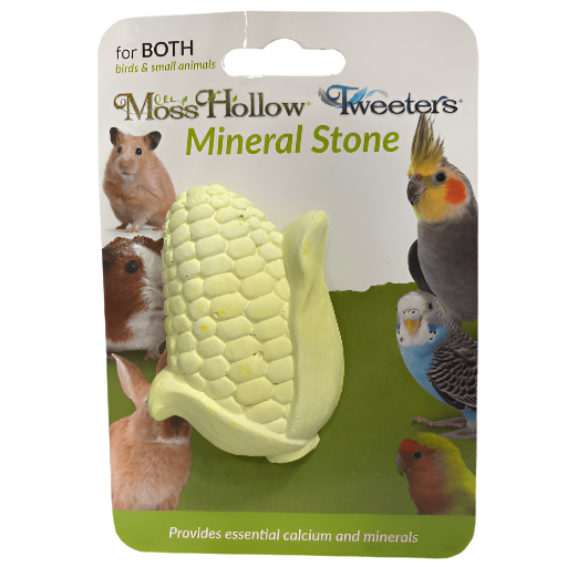 Natural Moss Hollow & Tweeters Mineral Stone for Birds - Various Styles for Cage Decor, Perch & Chewing Toy - Perfect for Parakeets, Finches & Small Birds
