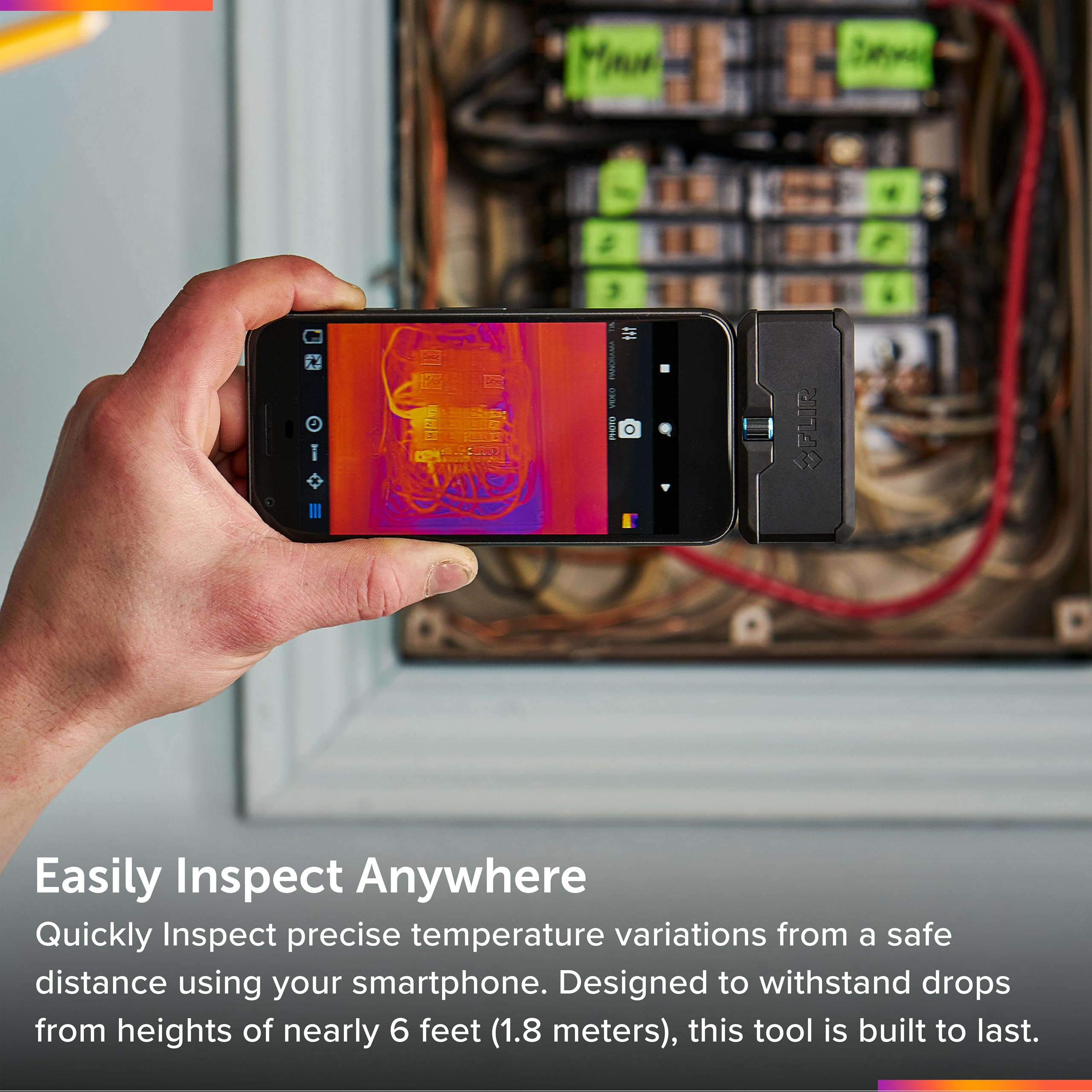 FLIR ONE Pro - 160x120 High Resolution Thermal Imaging Camera for iPhone with Lightning Port | Smartphone Thermal Scanner for Home Inspection, HVAC, Electrical & Plumbing | Perfect for DIY, Contractors & Professionals