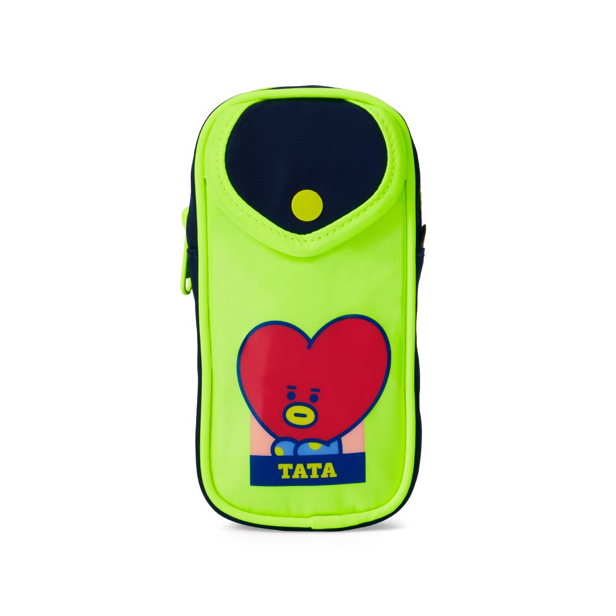 BT21 TATA Character Retro Pencil Case - Cute Makeup Pouch & Toiletry Bag with Zipper for School, Travel & Cosmetics Storage | Kawaii Stationery Organizer for Girls & Teens