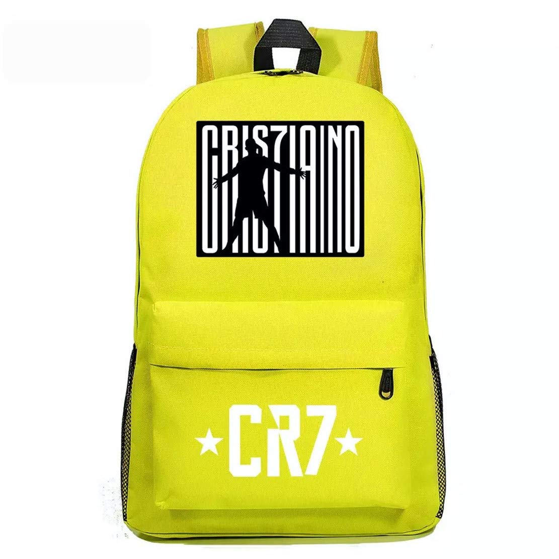 Cristiano Ronaldo Waterproof Canvas Book Bag for Kids & Students - Durable School Backpack for Boys & Girls - Perfect for Travel, Sports & Everyday Use