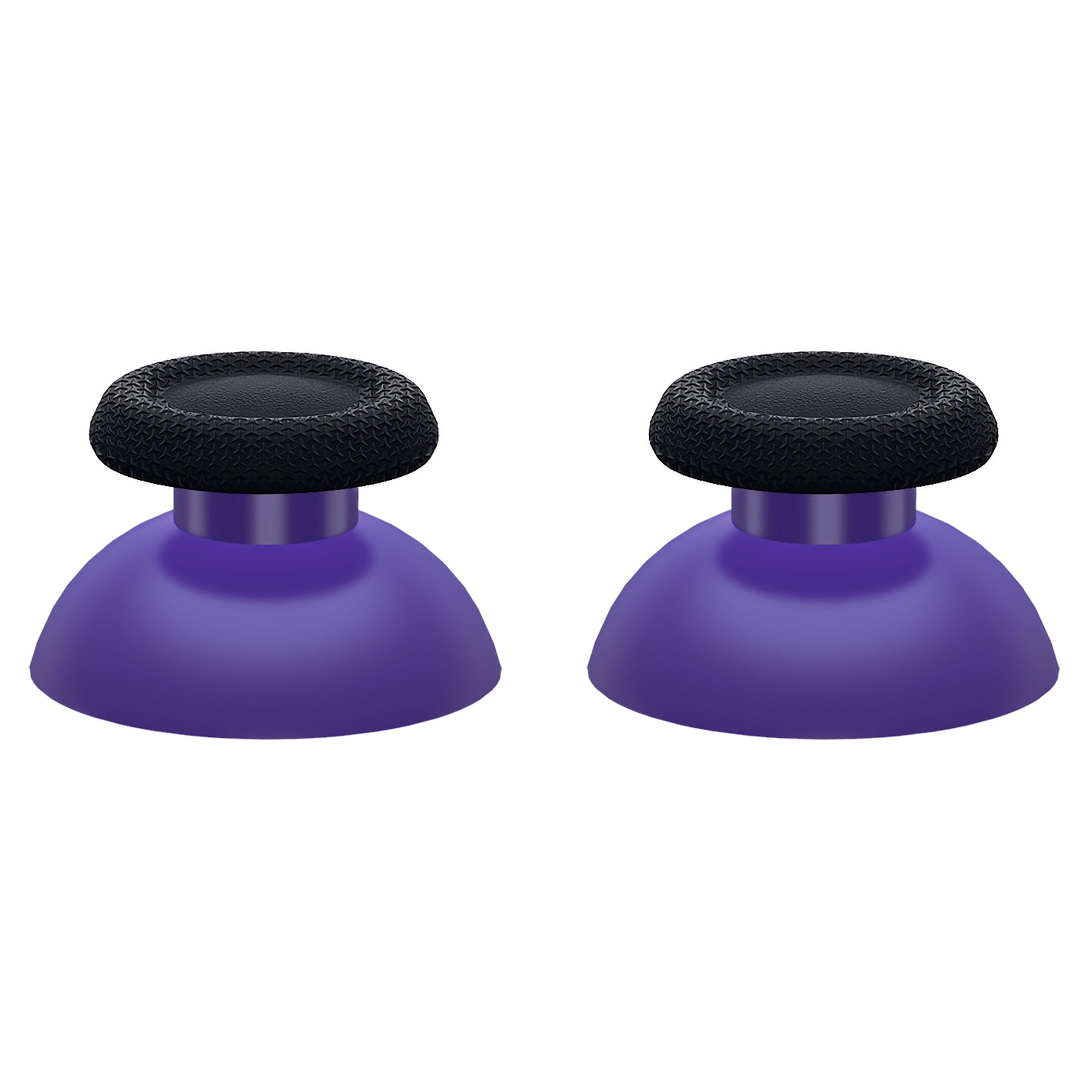 ExtremeRate Dual Color Thumbsticks for PS5 & PS4 Controllers - Purple & Black Replacement Joysticks | Enhanced Grip for Gaming, FPS, and Sports Games