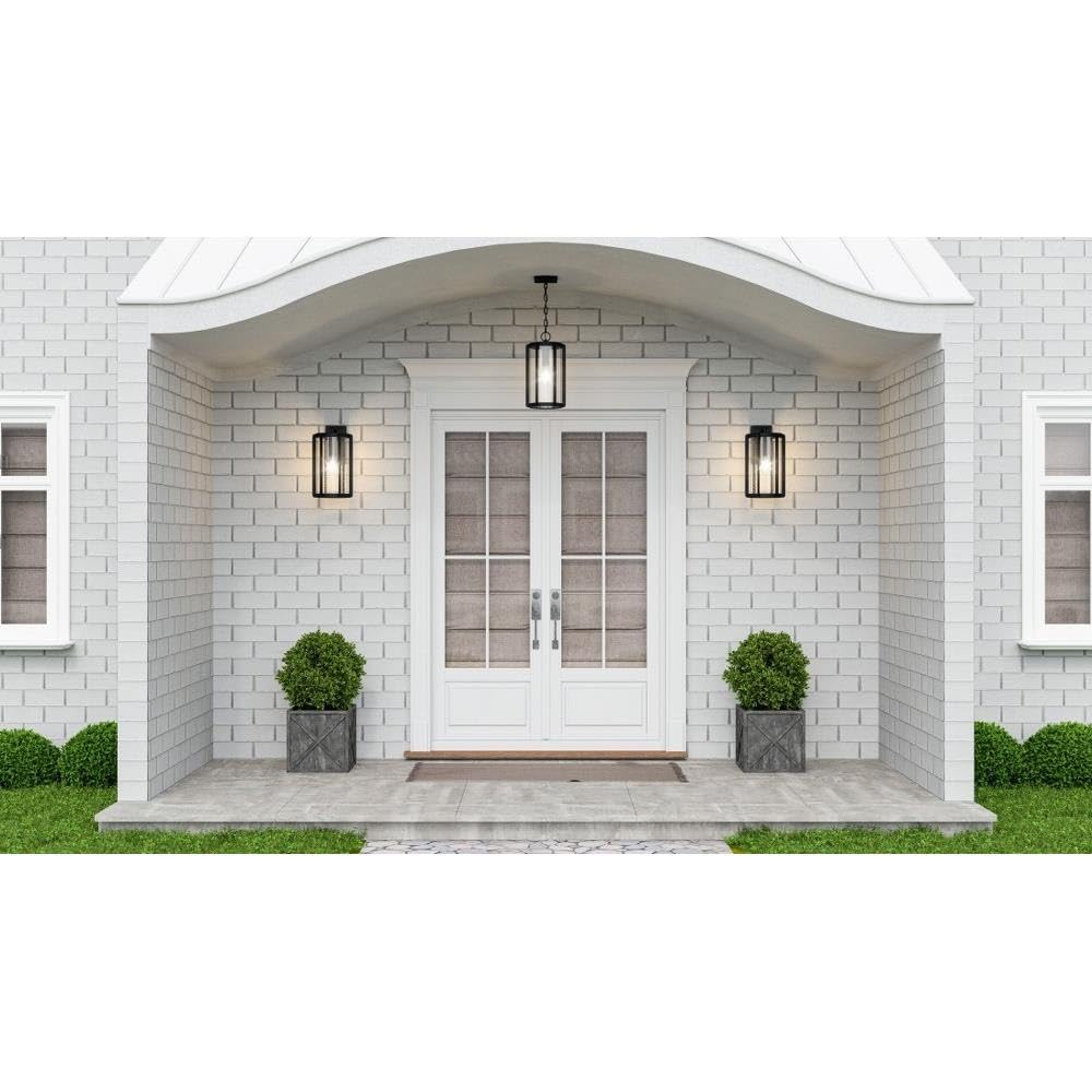 Transitional Style Outdoor Wall Lantern - 16.25 Inch Tall, 9 Inch Wide Coastal Armour 71-Bel-4621670 - Perfect for Porch, Patio & Garden Lighting