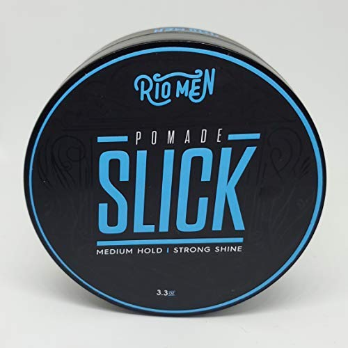 SLICK Pomade by Rio Men - Strong Hold Styling Wax for Men's Hair | Perfect for Sleek, Classic & Modern Hairstyles