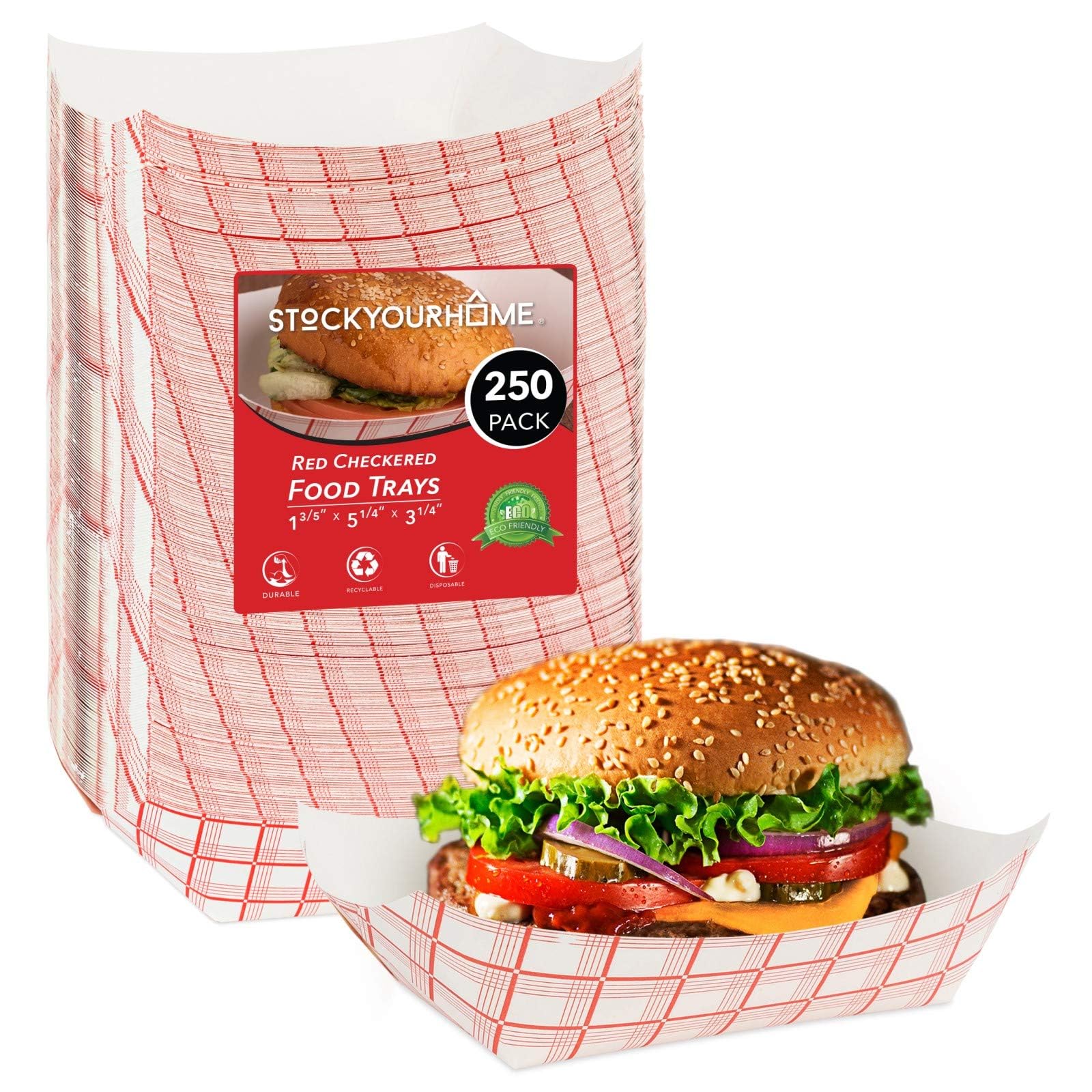 250-Pack Large Disposable Paper Food Boats (5.75
