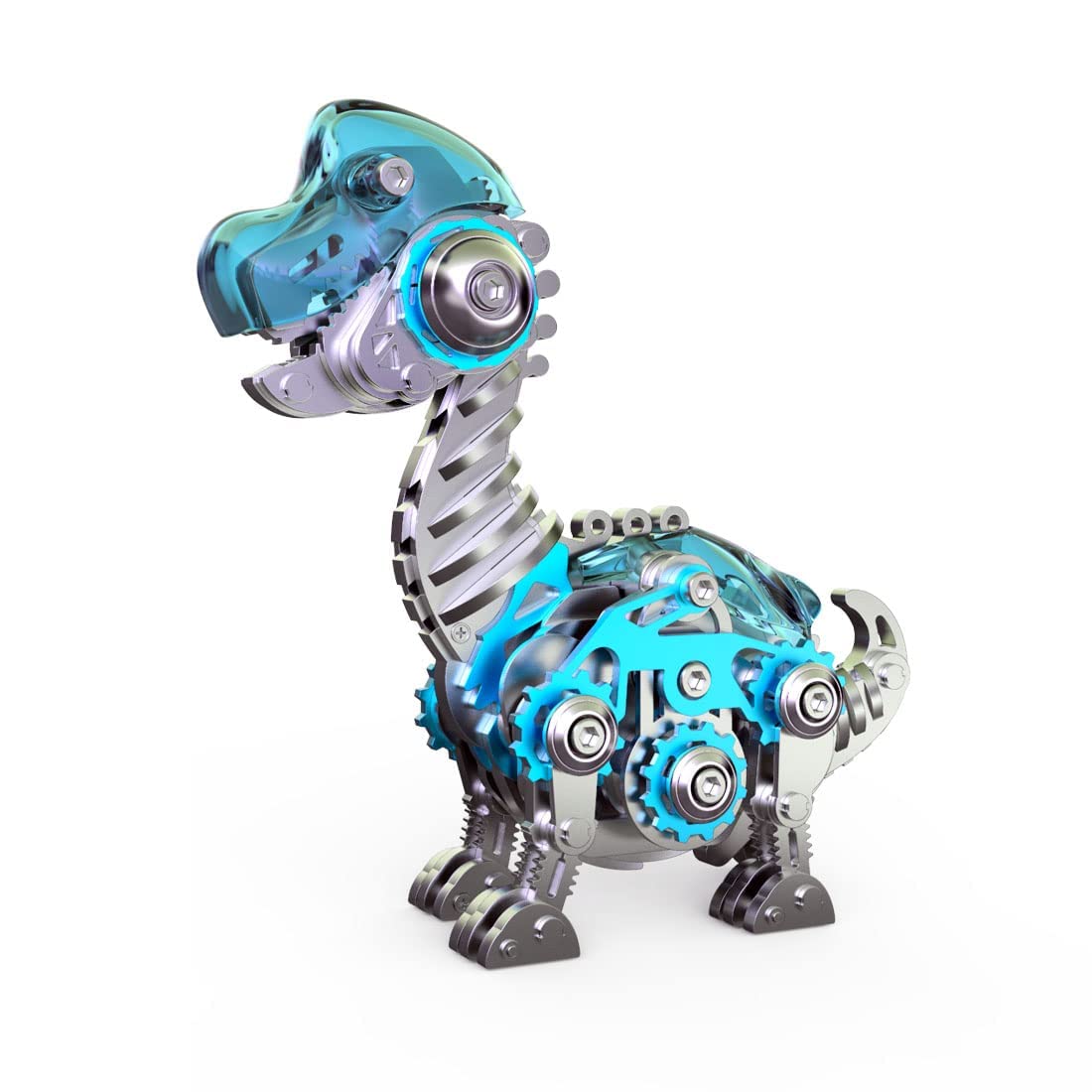 3D Metal Dinosaur Puzzle for Adults - DIY Stainless Steel Model Kit, Detachable Hand-Assembled Toy for Teens & Adults | Fun STEM Project, Unique Christmas Gift & Desk Decor for Office, Home, or Classroom