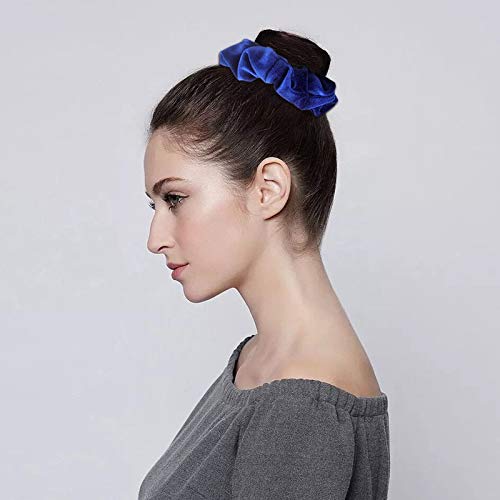 PABULUM Velvet Hair Scrunchies for Women & Girls - 12 Pack Multicolor Hair Bands for VSCO Style, School, Work & Everyday Use
