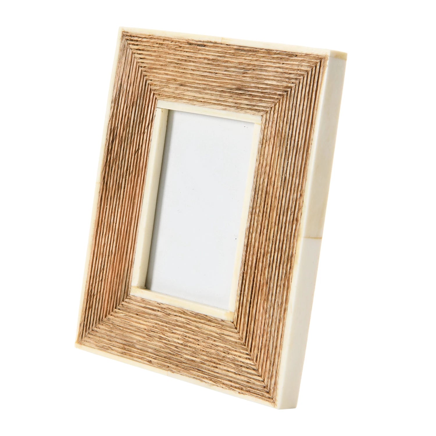 Exquisite Hand-Carved Photo Frame with Elegant Bone Border - Perfect for Wedding, Anniversary & Family Portrait Displays