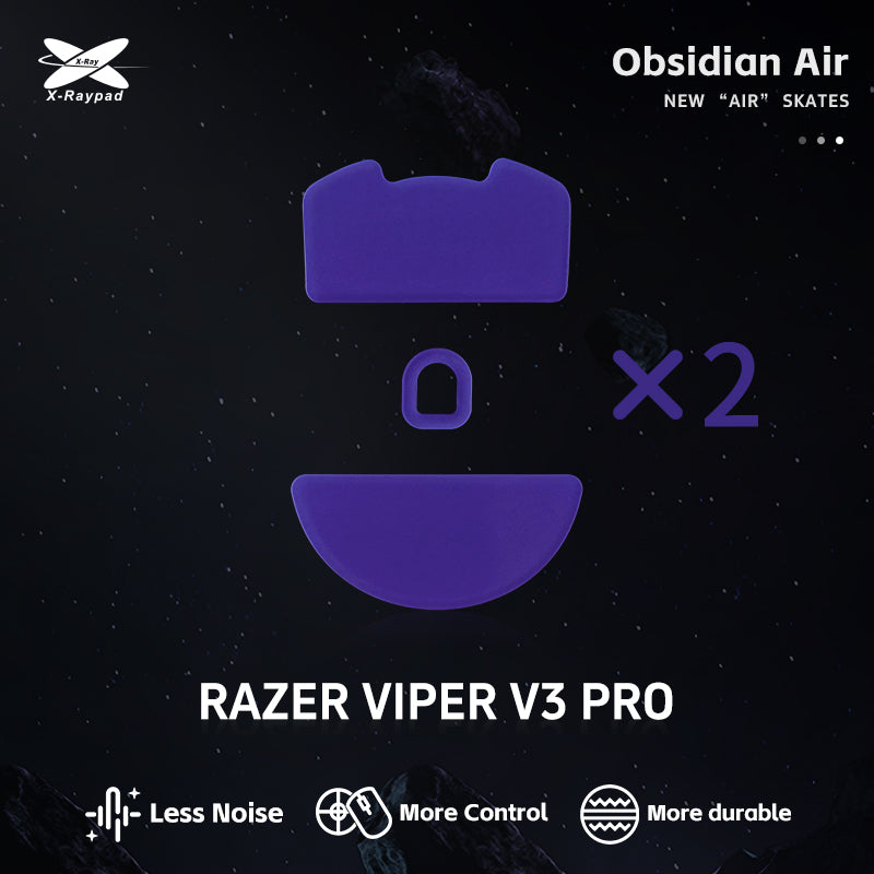 X Raypad Obsidian Air Gaming Mouse Pad - Compatible with Razer Viper V3 Pro (Purple) - Ultra Smooth Surface for Precision Control - Perfect for FPS, MOBA, and Esports Gaming