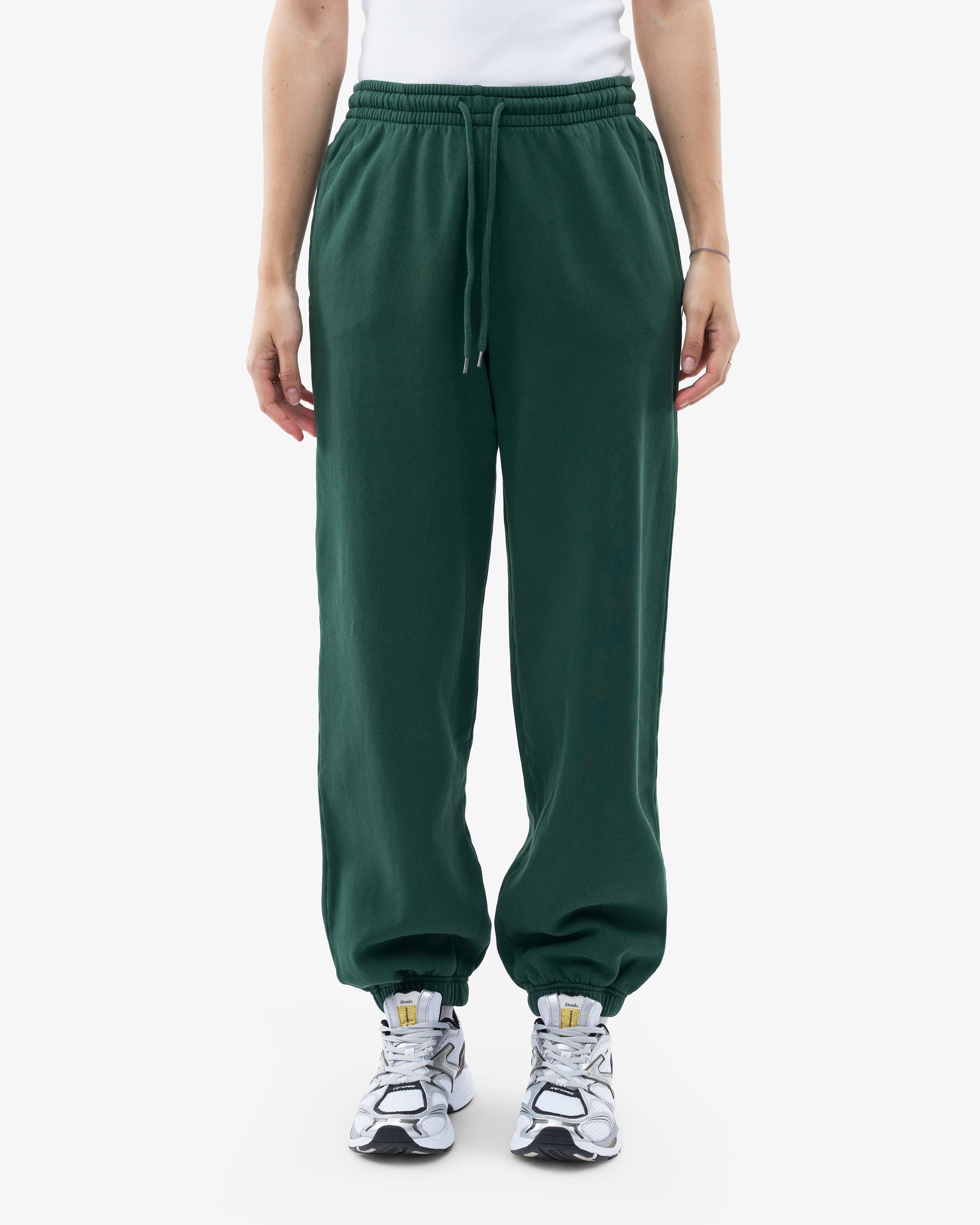 Organic Relaxed Sweatpants for Women - Soft & Comfortable Emerald Green Joggers - Perfect for Yoga, Lounge & Casual Wear
