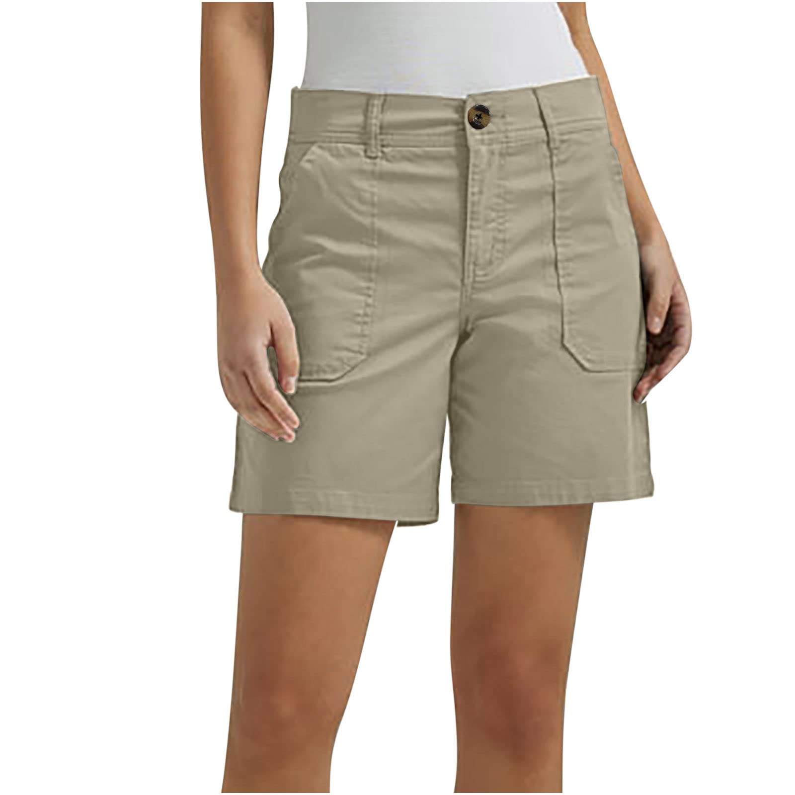 Women's Denim Shorts - High Waist Summer Gym & Cargo Shorts for Casual Wear