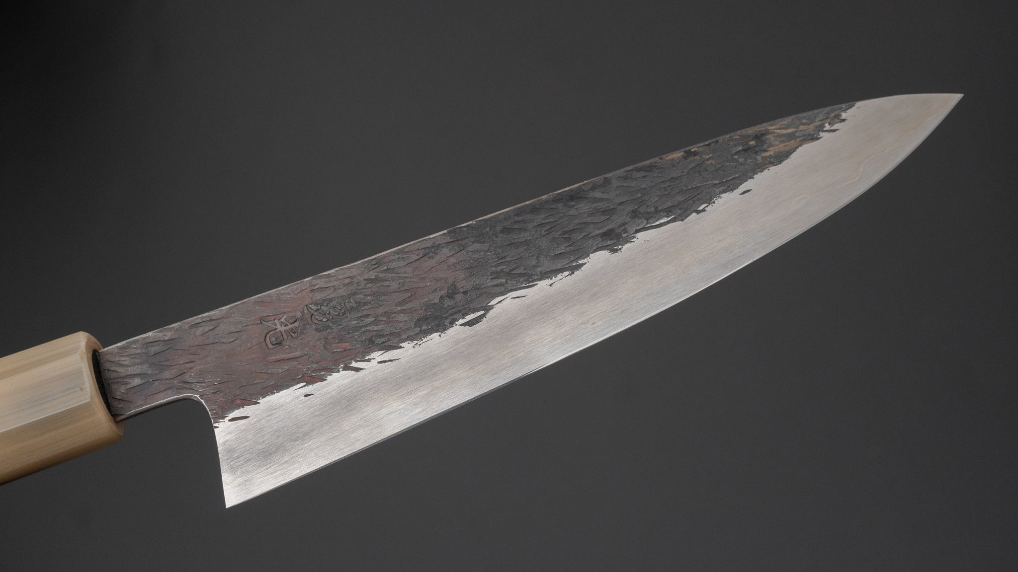 Premium Isamitsu White #1 Stainless Clad Kurouchi Petty Knife 150mm with Taihei Makassar Ebony Handle - Perfect for Precision Slicing, Fruit Cutting & Small Kitchen Tasks