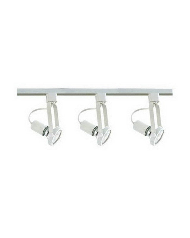 Quorum International 7240 3-Light PAR20 Gimbal Track Lighting Kit in White Finish - Perfect for Kitchen, Dining Room, and Retail Store Lighting