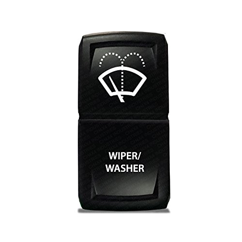 CH4X4 Marine Rocker Switch V2 with Wiper/Washer Symbol - Waterproof Boat Switch Panel for Marine, RV & Off-Road Vehicles | Perfect for Dashboards & Control Panels