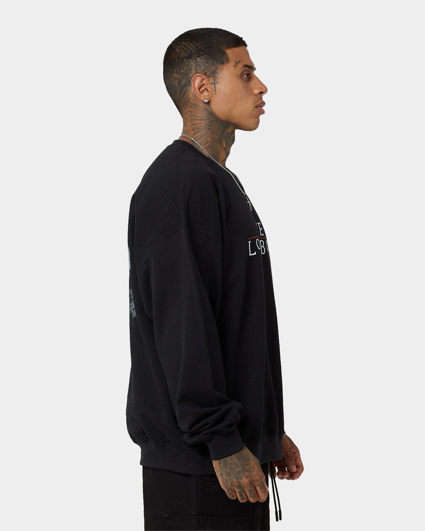 American Thrift X Lost Boys Black Crewneck Sweatshirt | Vintage Streetwear for Men | Perfect for Casual Outfits & Urban Fashion