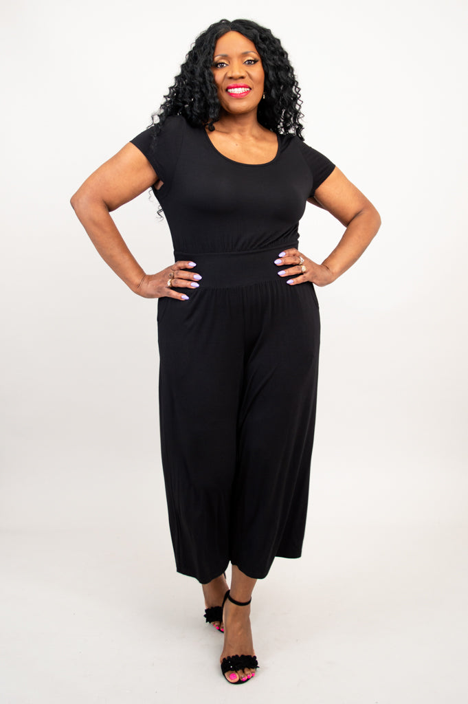 Julie Women's Bamboo Jumpsuit - Soft & Comfortable Black Romper for Casual Wear, Lounge & Travel | Eco-Friendly Outfit