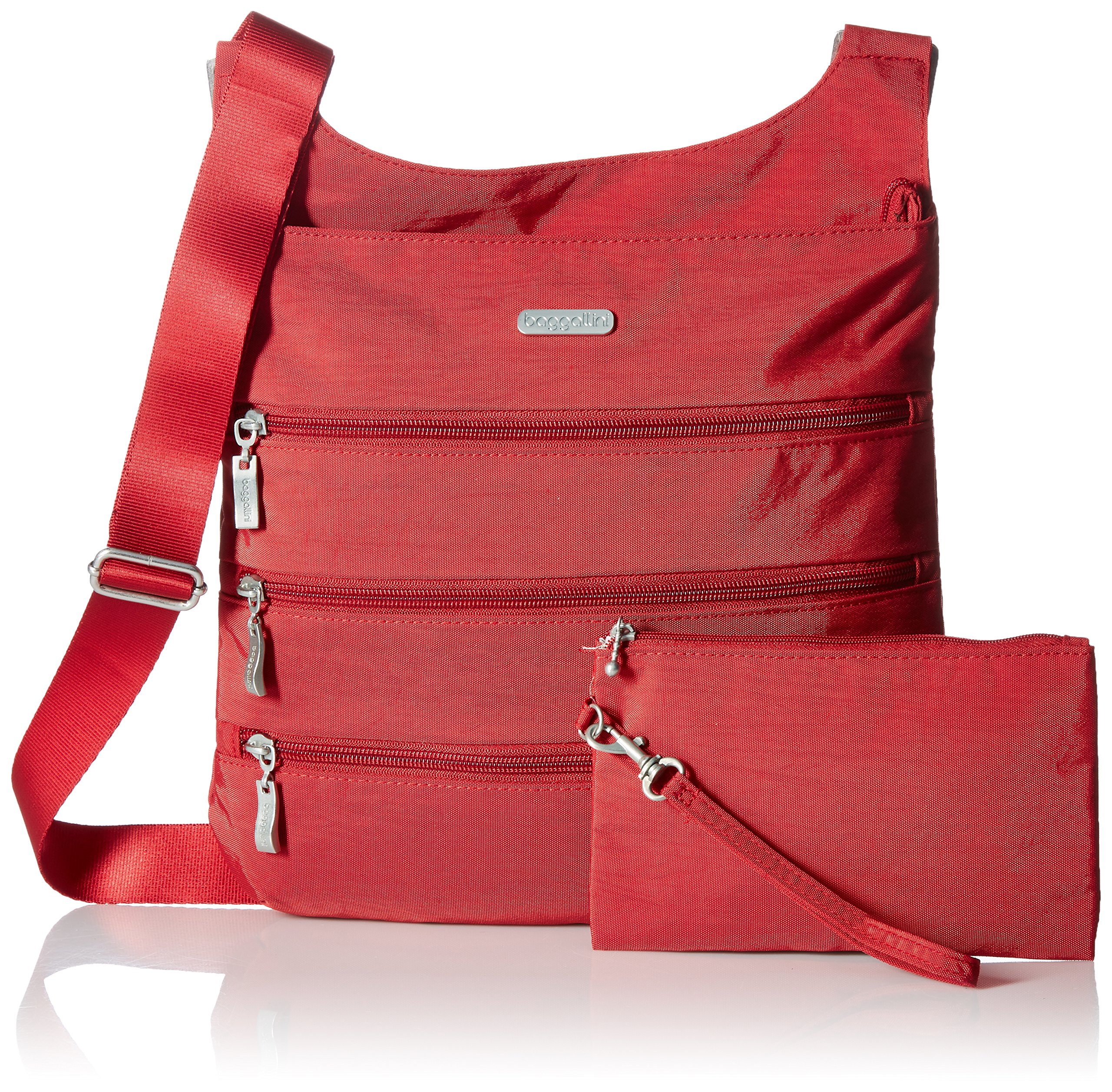Baggallini Big Zipper Travel Crossbody Bag for Women - Lightweight Anti-Theft Purse with Multiple Pockets for Travel, Commuting & Everyday Use