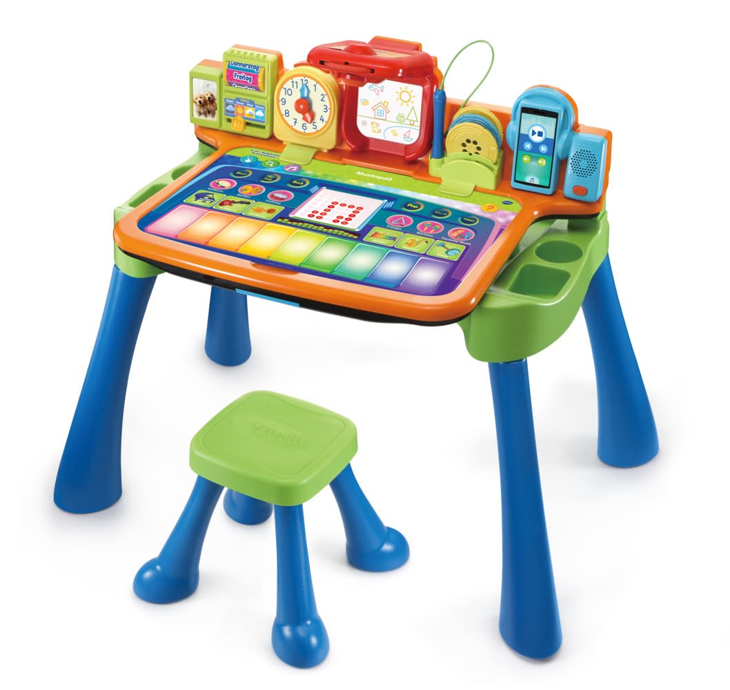 VTech 5-in-1 Learning Game Desk for Toddlers - Interactive Educational Toy with Letters, Numbers & Music - Multicolor (80-540904) - Perfect for Preschool Learning & Playroom Activities