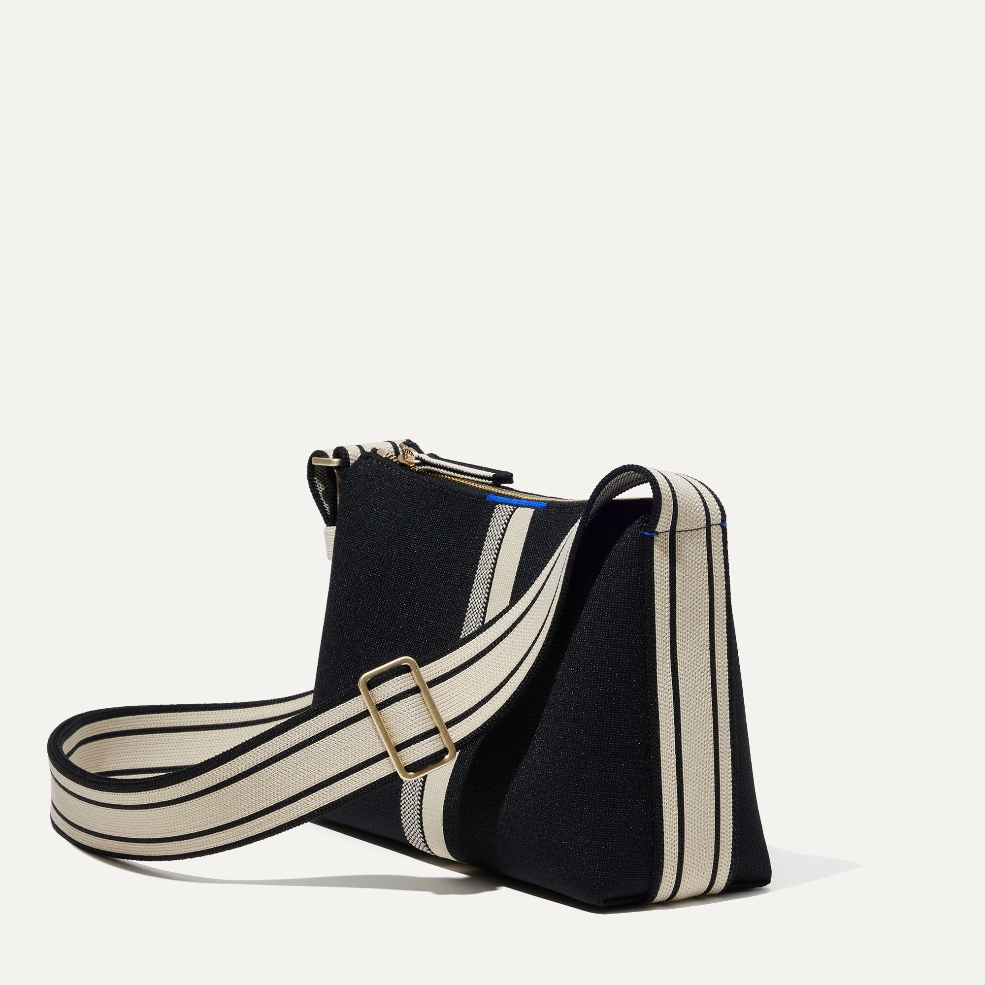Stylish Black and Ivory Striped Crossbody Bag for Women - Perfect for Everyday Use, Travel, and Shopping