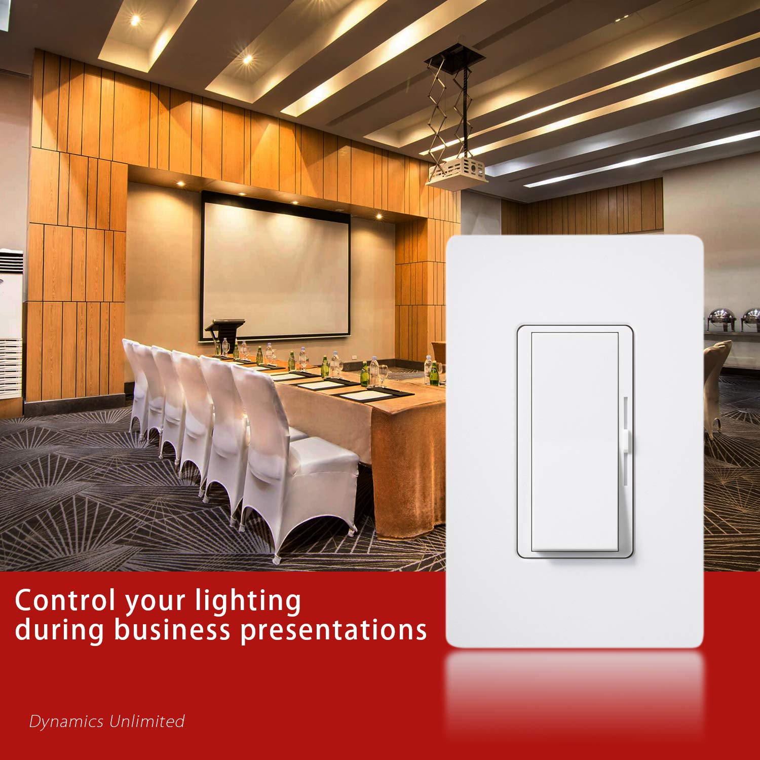 10 Pack Dimmer Switch - Single Pole or 3-Way, 600W LED/Incandescent Compatible - White Wall Plate Not Included - Perfect for Bedroom, Living Room & Kitchen Lighting Control
