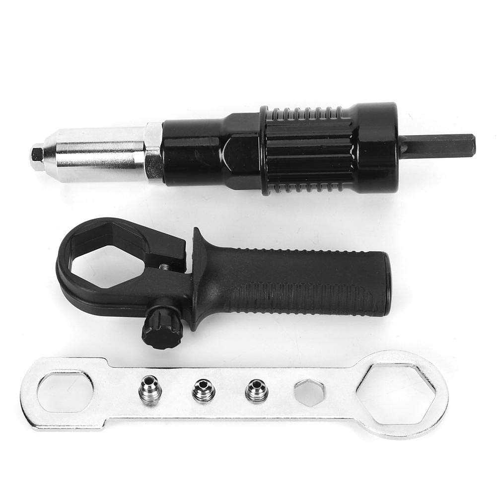 **Cordless Drill Rivet Gun Adapter Kit - Heavy Duty Alloy Steel Blind Riveter Tool Set for DIY & Construction | Electric Handle Accessory for Metal, Wood & Automotive Projects**