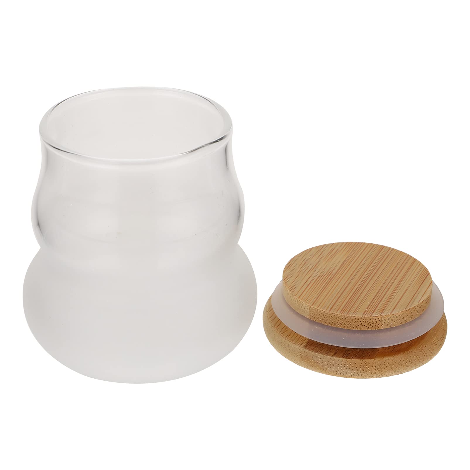Hemoton Airtight Glass Food Storage Containers with Lids - Clear Kitchen Canister Jars for Pantry Organization, Spices, Coffee, Tea & Baking Supplies