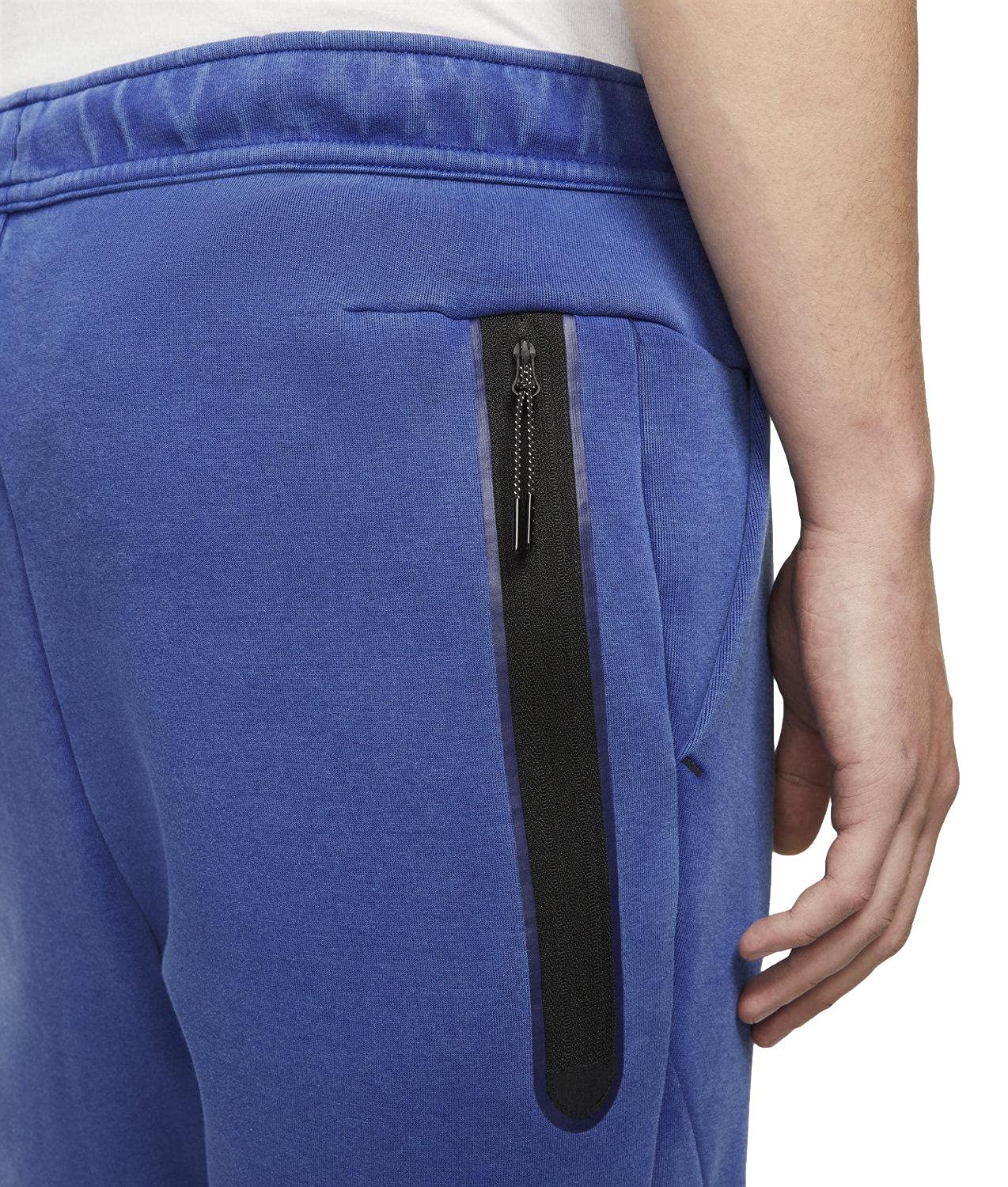 Nike Sportswear Men's Washed Tech Fleece Joggers Pants - Soft Comfortable Athletic Sweatpants for Running, Gym & Lounge (Deep Royal Blue/Black, Medium) - Perfect for Workouts, Casual Wear & Relaxing at Home