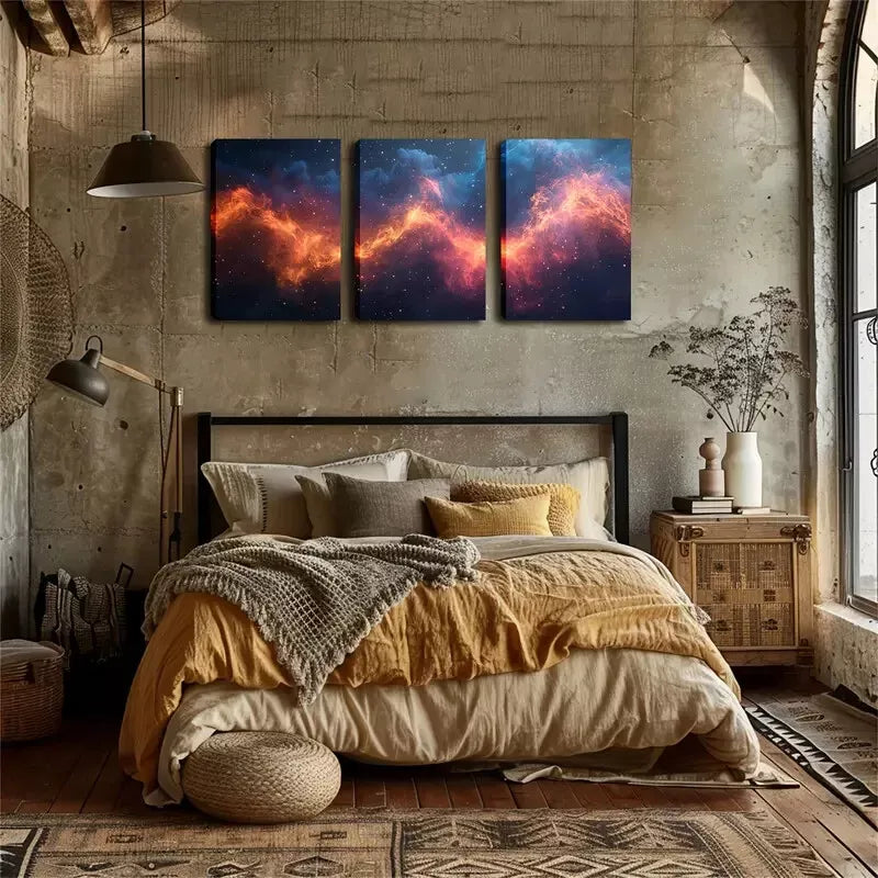 3-Piece Abstract Cloud and Light Wall Art Set - Framed Canvas 40x60cm - High Quality Print - 100% Australian Made - Ready to Hang - Perfect for Living Room, Bedroom & Office Decor