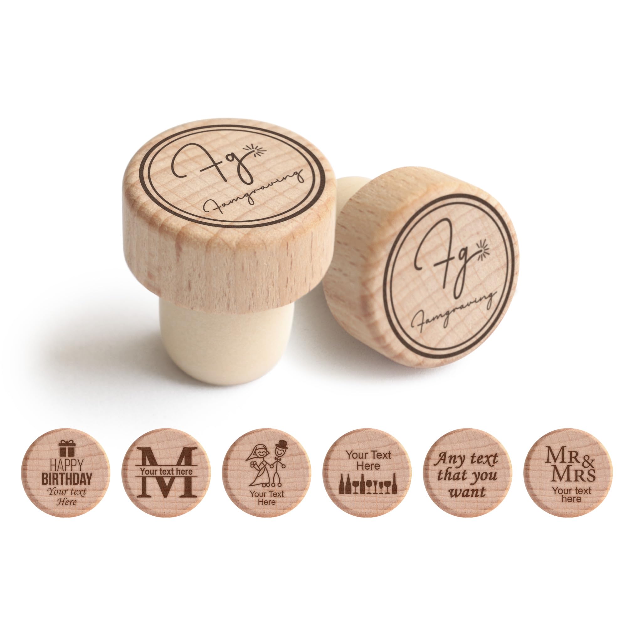 Personalized Engraved Wooden Wine Bottle Stopper Set - Custom Wedding Favors, Housewarming Gifts & Party Souvenirs (Bulk Options Available) - Perfect for Weddings, Bridal Showers, New Home Celebrations & Corporate Events