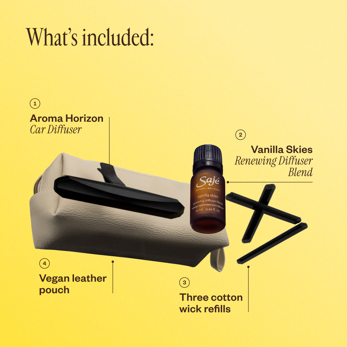 Aroma Horizon Vanilla Skies Essential Oil Diffuser Bundle - Relaxing Home & Office Aromatherapy for Stress Relief & Better Sleep
