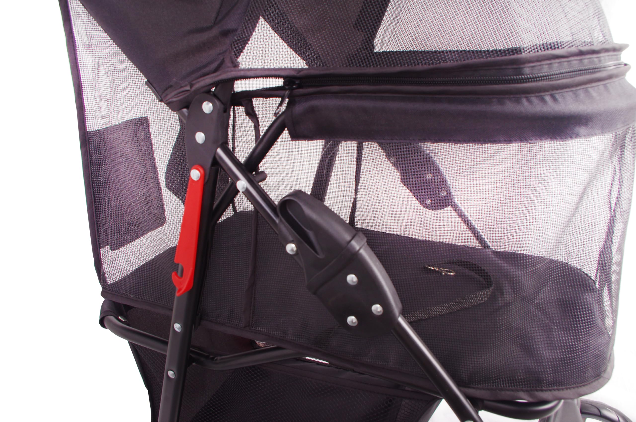 4-Wheel Full-Window Pet Stroller for Cats & Dogs - Foldable Travel Carrier with Storage Basket & Cup Holder | Perfect for Park Walks, Vet Visits & Shopping Trips